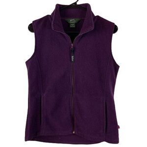 Woolrich Blackberry Purple Full Zip Women’s Small Vest Zip Pockets